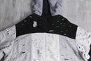 ”Re:make” gray black color damage zip up hoodie