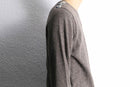 "BURBERRY" charcoal brown V-neck knit