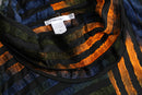 orange gradation random stripe high neck pull