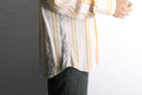 pastel stripe linen blend button down shirt