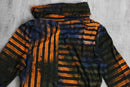 orange gradation random stripe high neck pull