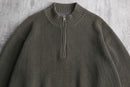 "BANANA REPUBLIC" heavy ounce cotton harf zip knit