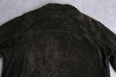 deep brown suede leather middle jacket