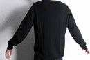 "BURBERRY" black wool V-neck knit