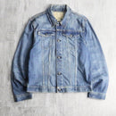 "POLO RALPH LAUREN" faded denim trucker jacket