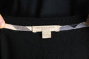 "BURBERRY" black wool V-neck knit