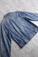 "POLO RALPH LAUREN" faded denim trucker jacket