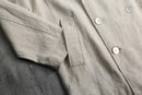 beige linen double breasted jacket