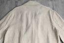 beige linen double breasted jacket
