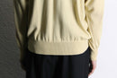 “TRUSSARDI” yellow beige V-neck knit