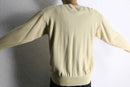 “TRUSSARDI” yellow beige V-neck knit