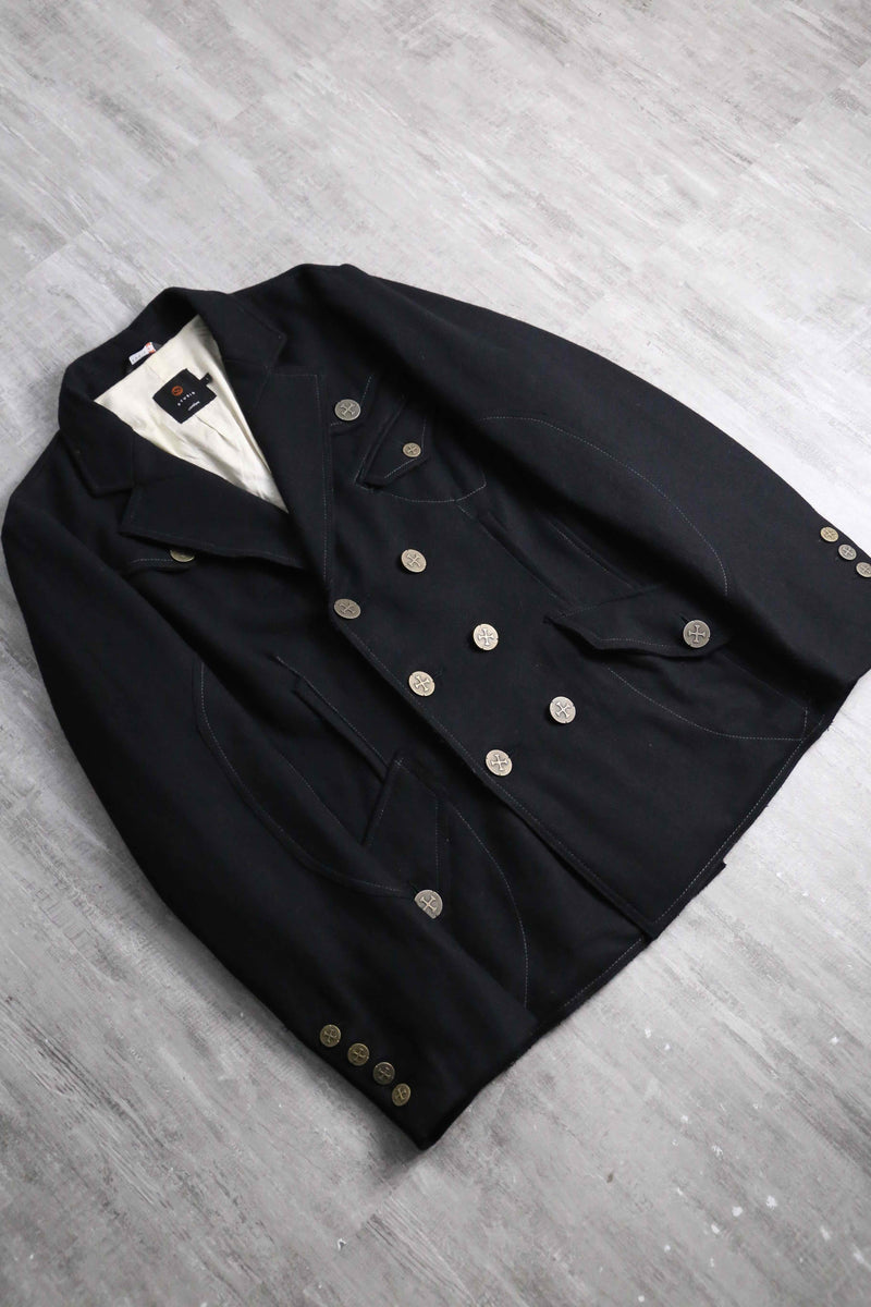 double-breasted cross button jacket