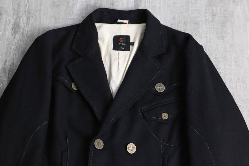 double-breasted cross button jacket