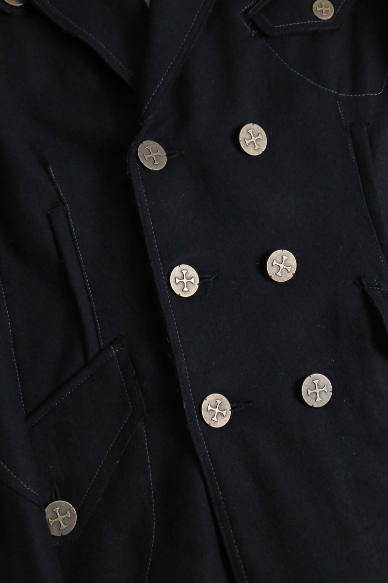 double-breasted cross button jacket
