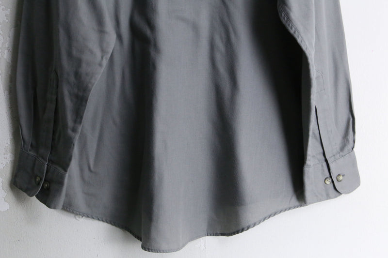 "YVES SAINT LAURENT" gray color dress shirt