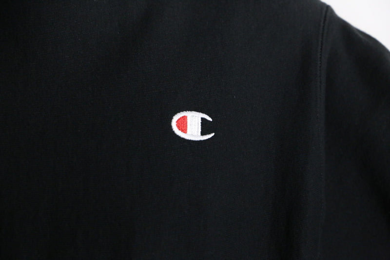 “champion” black reverse weave sweat