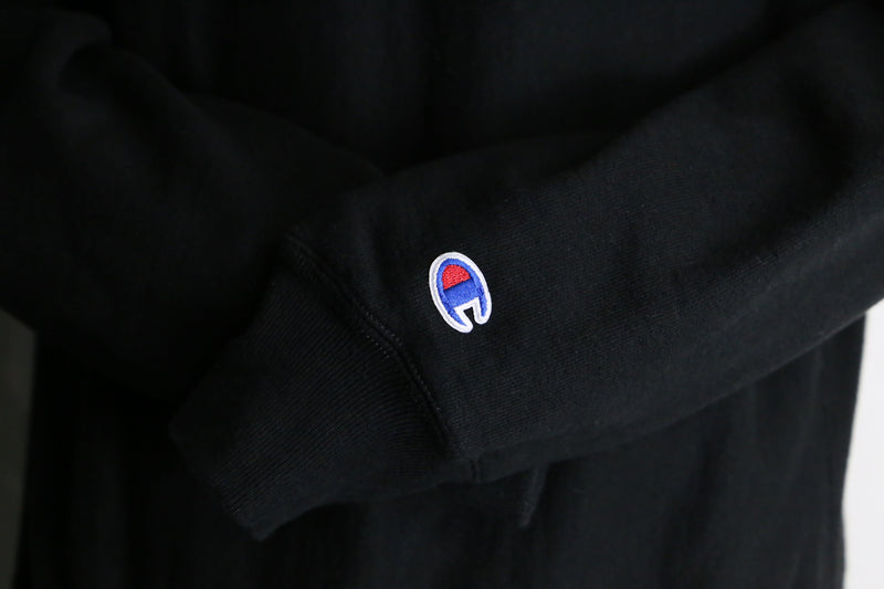 “champion” black reverse weave sweat