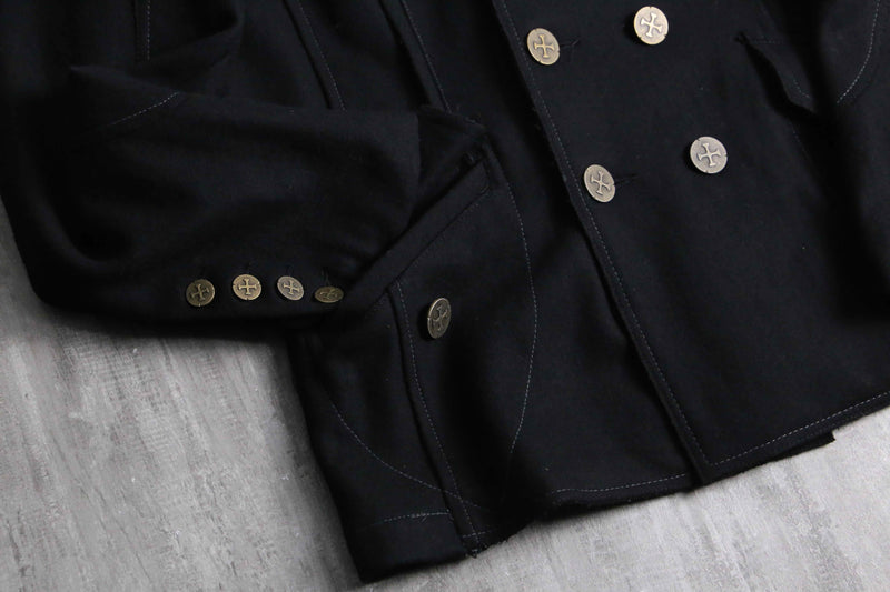 double-breasted cross button jacket