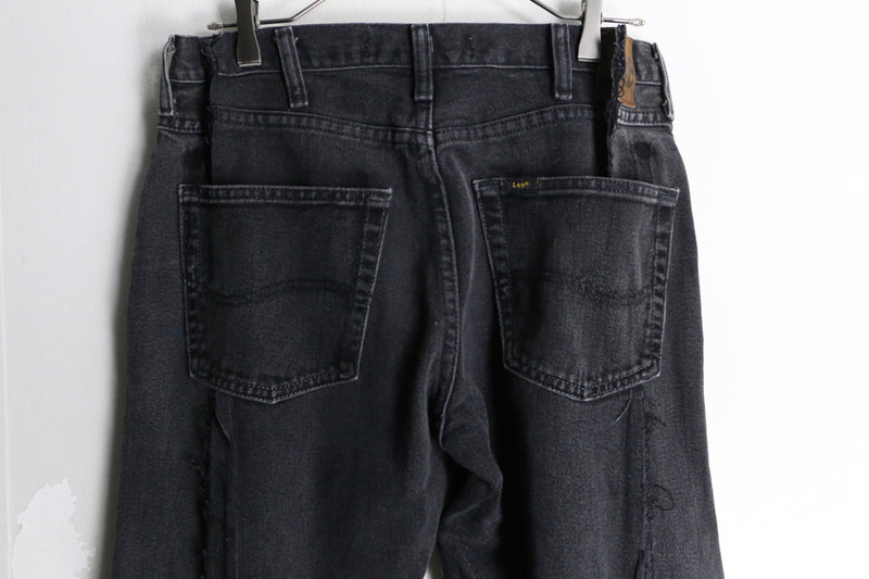 "Re:make" super flare black denim pants