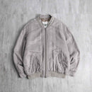 faded greige short bomber jacket