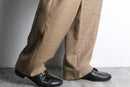 gun club check two tuck wide slacks