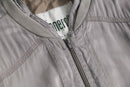 faded greige short bomber jacket