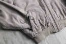faded greige short bomber jacket