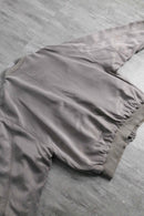 faded greige short bomber jacket