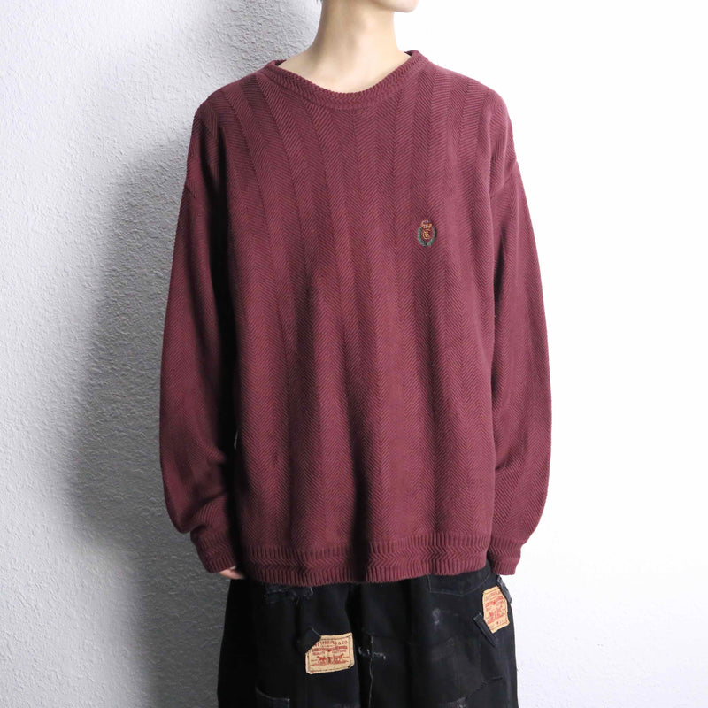 CHAPS Ralph Lauren ニットセーター CHAPS RALPH LAUREN'' burgundy knit