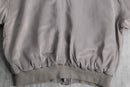 faded greige short bomber jacket