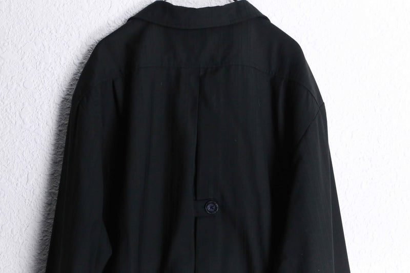 black shadow stripe middle shirt jacket