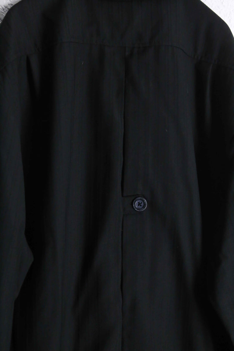 black shadow stripe middle shirt jacket