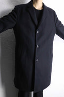 “BOSS” dark navy wool half coat