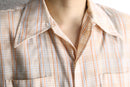 70's "Mac Phergus" pastel plaid shirt