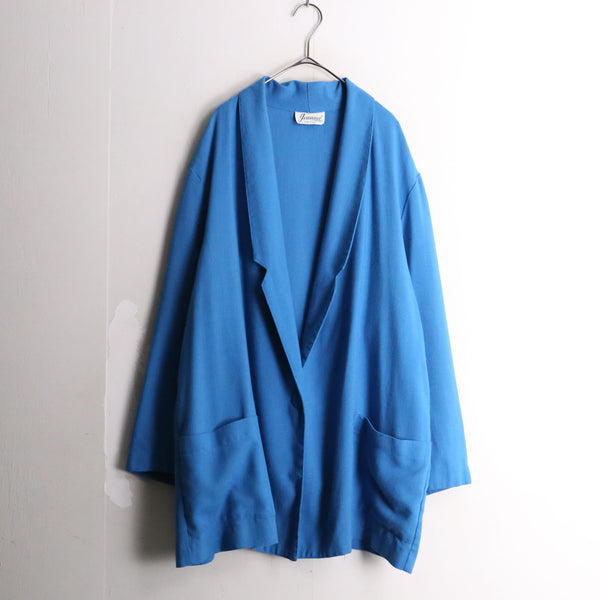 vivid blue single easy tailored jacket