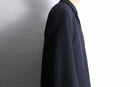 “BOSS” dark navy wool half coat
