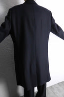 “BOSS” dark navy wool half coat