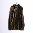 blond paisley pattern velour shirt