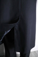 “BOSS” dark navy wool half coat