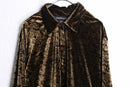 blond paisley pattern velour shirt