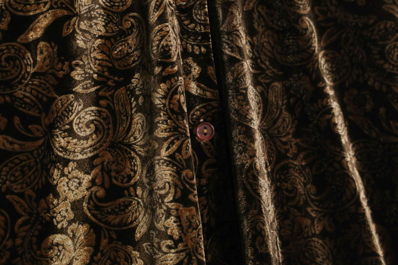 blond paisley pattern velour shirt