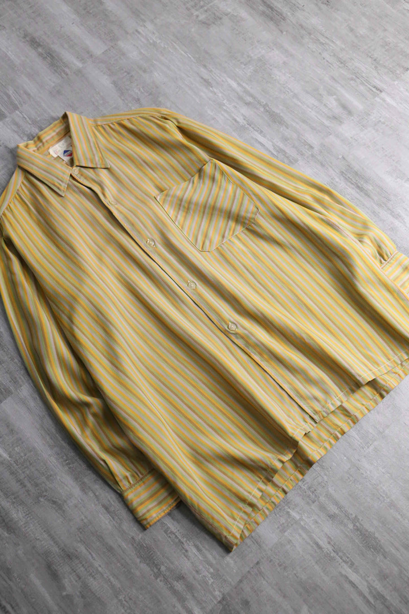 70’s stripe pattern dress shirt