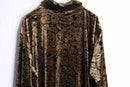 blond paisley pattern velour shirt
