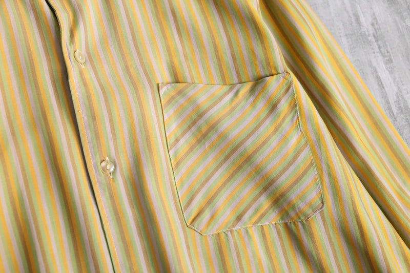 70’s stripe pattern dress shirt