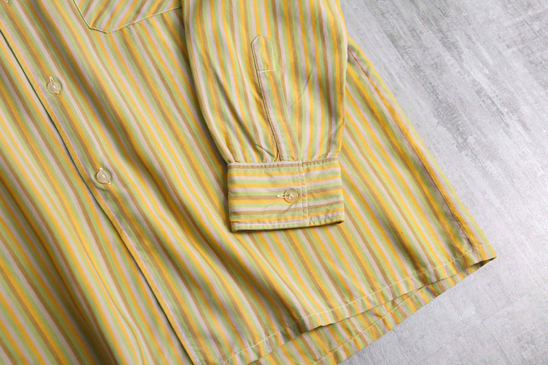 70’s stripe pattern dress shirt