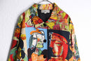 Picasso art graphic linen×rayon shirt jacket