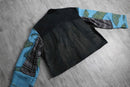 Re:make leather × knit docking jacket