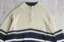 “LACOSTE” half zip knit sweater