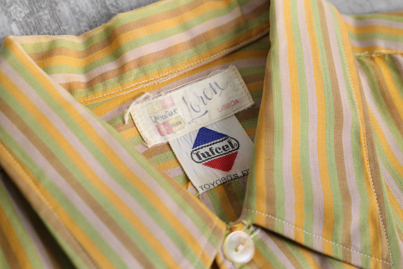 70’s stripe pattern dress shirt