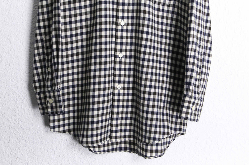 “Aquascutum” monotone club check cotton shirt